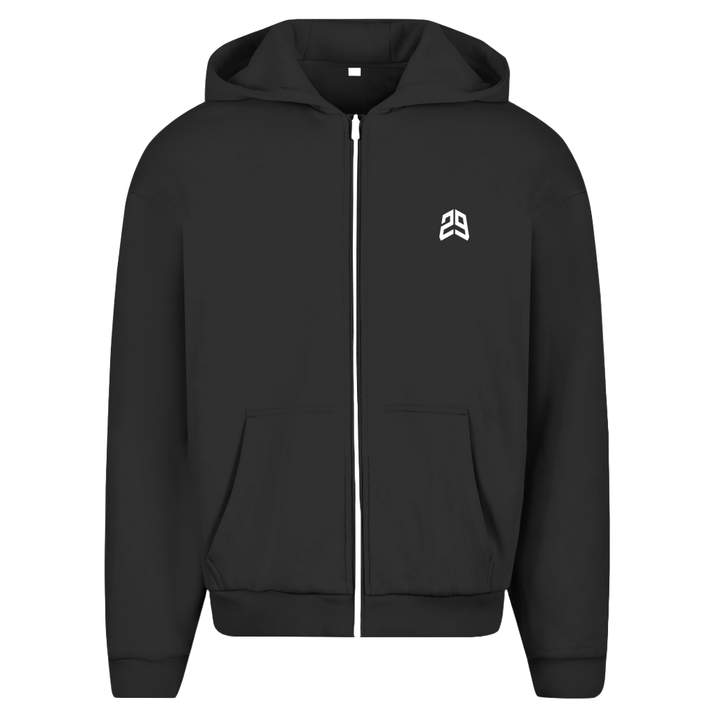 Oversize Zipper schwarz