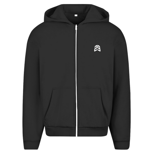 Oversize Zipper schwarz