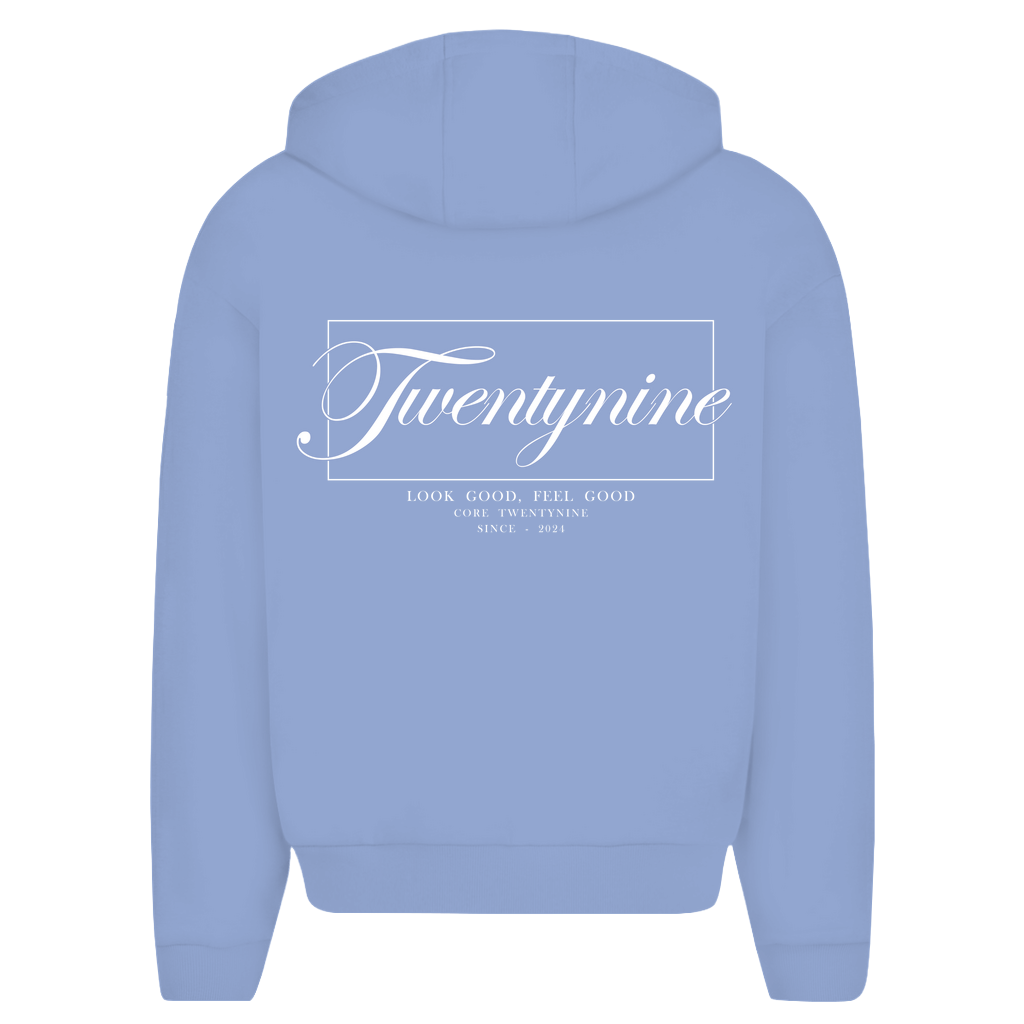 Oversize Zipper blau