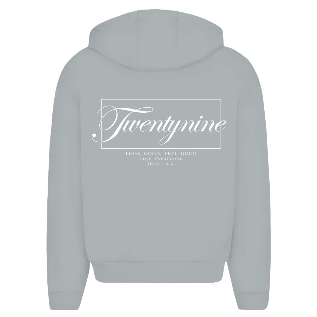 Oversize Zipper grau