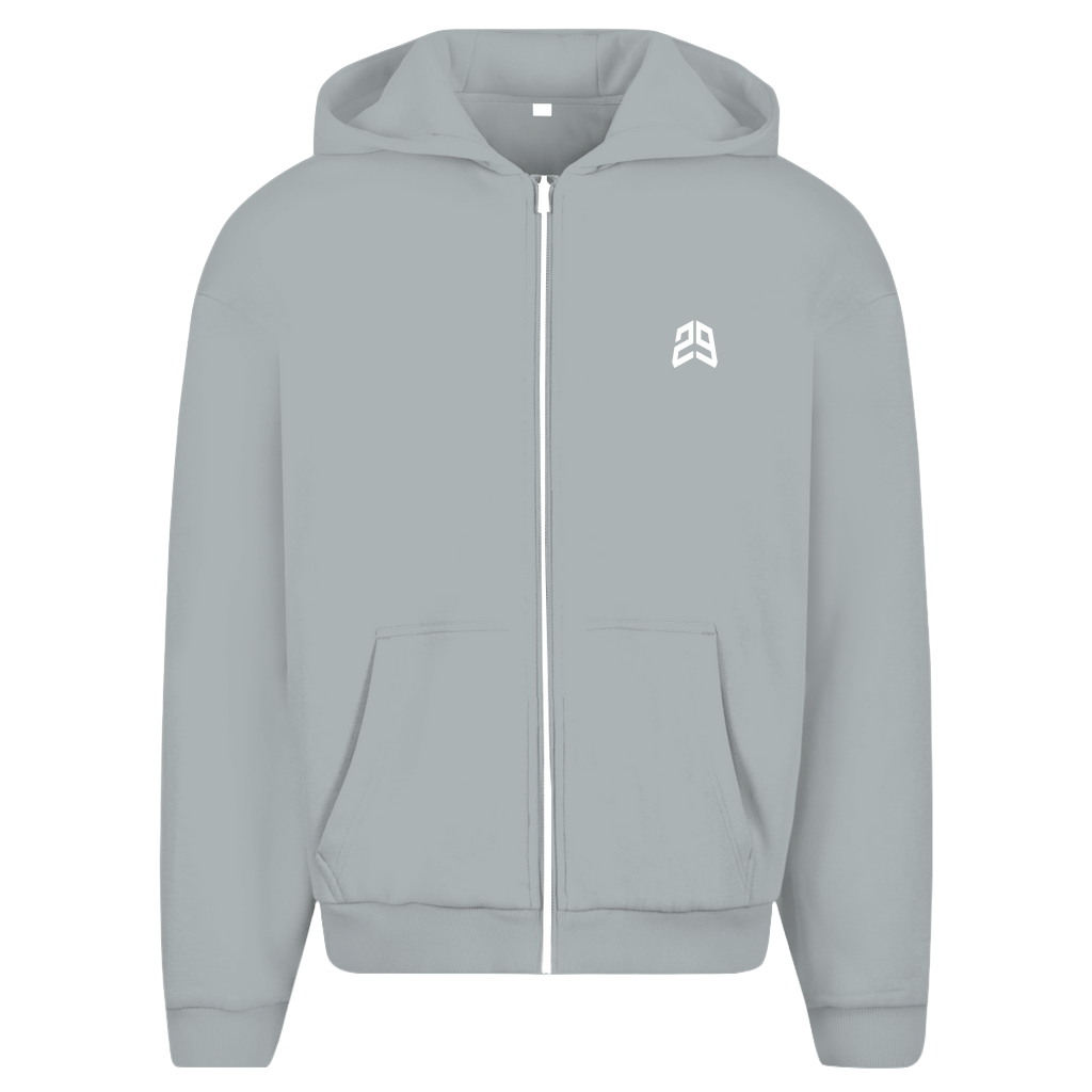 Oversize Zipper grau