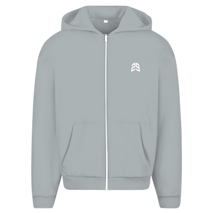 Oversize Zipper grau