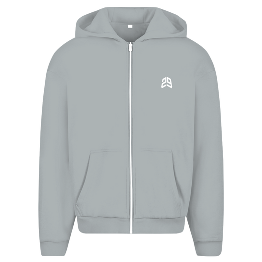 Oversize Zipper grau