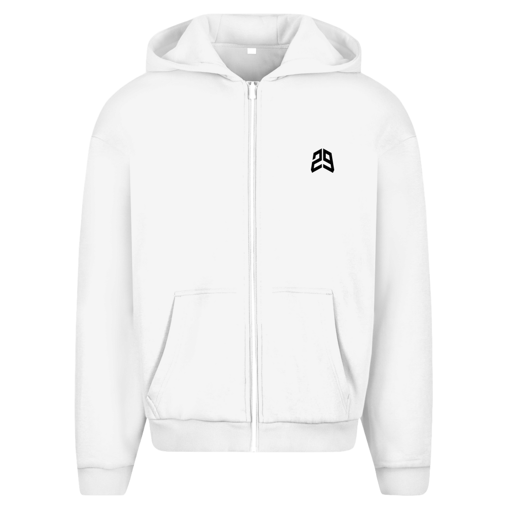 Oversize Zipper weiß