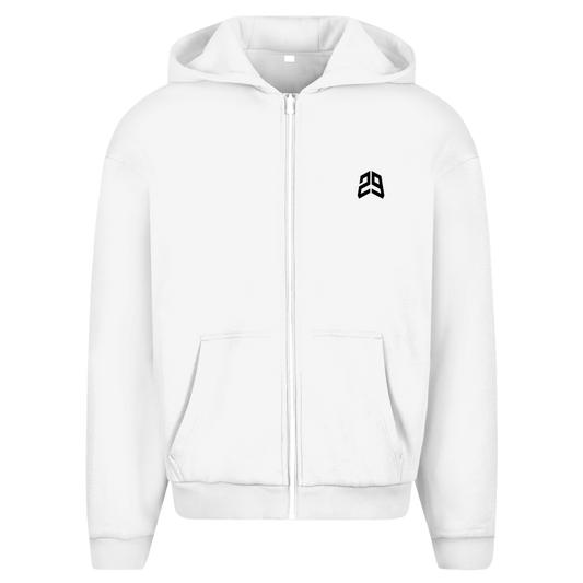 Oversize Zipper weiß